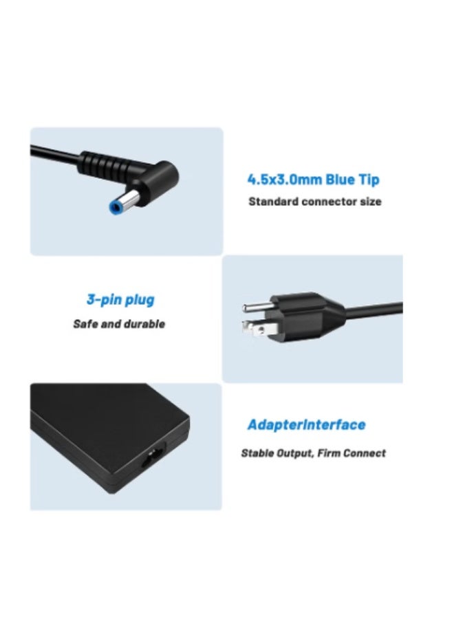 Terabyte AC Charger for HP 120W Power Adapter, HP Laptop Charger for HP USB-C Dock G5 USB-C/A Universal Dock G2 5TW13AA Envy 15 17 Series Omen 15-5000 5100 5200 710415-001 L41856-001 HP 120W AC Adapter - Image 3